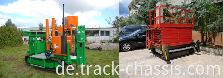 Baggerbohrgeräte Mini -Gummi -Strecke -Fahrwerk